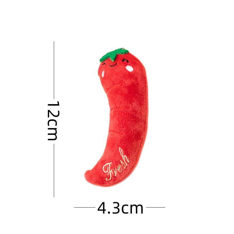 Veggie Catnip Crunchies (5-Pack) | Cute Plush Cat Toys with Catnip | FurSprout