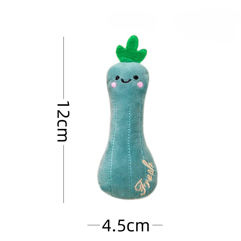 Veggie Catnip Crunchies (5-Pack) | Cute Plush Cat Toys with Catnip | FurSprout