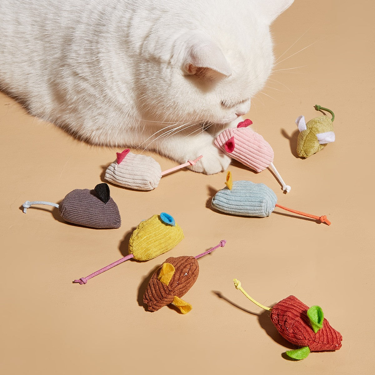 Catnip Mouse Party Pack (6-Pack) | Plush Cat Toys with Silvervine | FurSprout